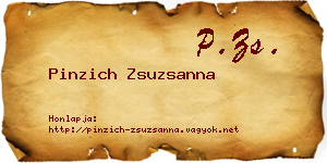 Pinzich Zsuzsanna névjegykártya